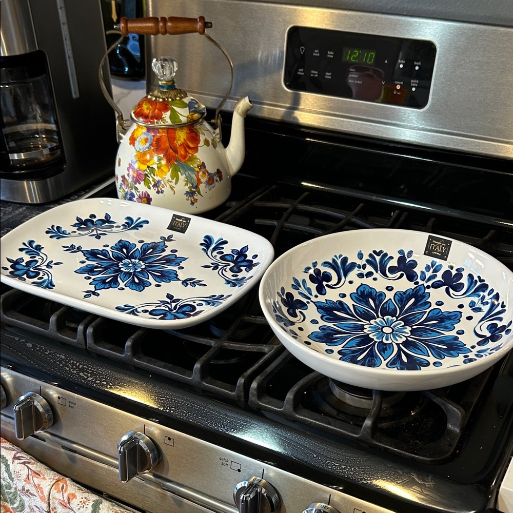 Nova Deruta made in Italy 🇮🇹 pasta bowl and platter NWT.